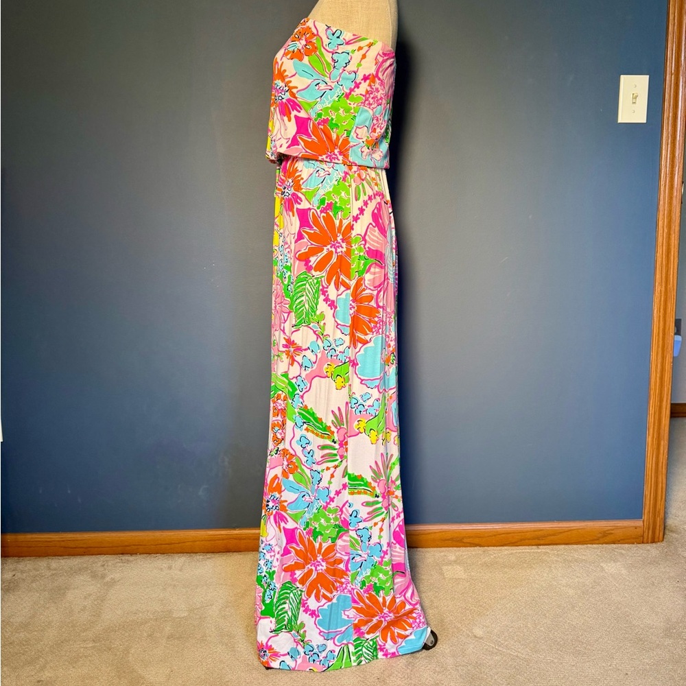 Lilly Pulitzer Multicolored Strapless Sundress Resort Wear - Picture 6 of 10